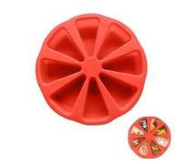 Générique Moule De Cuisson En Silicone, Moules À Gâteaux En Silicone For Pizza Triangulaire À 8 Cavités, Robustes Et Durables For Le Pain De Maïs Le Scone Le Chocolat Les Brownies(Red)