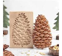Générique Moules à biscuits en bois sculptés 3D - Antiadhésifs - Pour sablés, gâteaux de lune, décoration de cuisine de vacances (A)