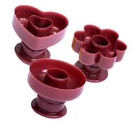 Générique Moules à Donuts Fleur et Cœur en Pp pour Pâtisserie Marron Lot de 3 Formes Rondes lors de Dîners en Famille ou Célébrations pour Amateurs de Pâtisserie