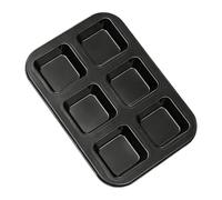 Générique Moules à gâteau cuisson Antiadhésive Thermorésistante De Qualité | Moules à cake et de mie Pour Muffin Cookie Chocolat Dessert Four Frigo Maison Cuisine 6 carrés