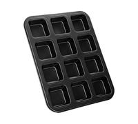 Générique Moules à gâteau cuisson Antiadhésive Thermorésistante De Qualité | Moules à cake et de mie Pour Muffin Cookie Chocolat Dessert Four Frigo Maison Cuisine 12 carrés