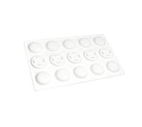 Générique Moules à macarons en silicone à 15 cavités pour gâteaux, White | Moules à macarons en Silicone à 15 cavités, pour la cuisson de biscuits chocolat, bougies, matériaux