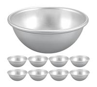 Générique Moules à Mini-tartes Réutilisables en Aluminium Argenté Lot de 9 Conductivité Thermique Rapide pour Desserts de Banquet et Thé de L'après-midi