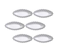 Générique Moules à Pâtisserie 6 Pièces en Alliage D'aluminium Argenté Adaptés Cuisson de Tartes aux Œufs et Desserts, Pâtisserie DIY