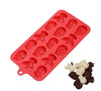 Générique Moules de cuisson Noël 15 cavités DIY et démoulage facile | Moules réutilisables en silicone de Noël Pour cire argile savon artisanat dessert fondant gelée fête maison