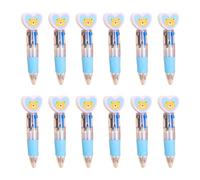 Générique multicolore en forme de cœur, 12 pièces, 4, Blue | à bille multicolore rétractable pour de Saint-Valentin, prise de notes quotidienne et échange en