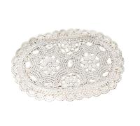 Générique Nappe Crochet Dentelle 60x30 Cm Coton Tissé Main Motif Rétro Blanc Doux Aéré Lavable pour Buffet, Coiffeuse, Étagère Cadeau Maison 2 Pièces
