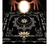 Générique Nappe de Carte de Tarot, Tissu décoratif de Jeu de société, possédez Votre Nappe de Fleur de Phase de Lune de Mandala de Puissance, Tissu (1#, 75 * 75cm)