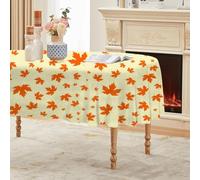 Générique Nappe Ovale Jaune 180x240 cm, Moderne Automne Feuilles d'érable,Nappe Anti Tache Impermeable, pour Mariage, Décoration de Table, Jardin, Fête, Anniversaire, Noël, Conférences, Foires A235