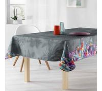 Générique Nappe Rectangle 2m40 x 1m50 T 2219 Toucan Gris Anti Tache et Infroissable
