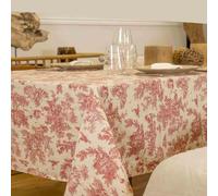 Générique Nappe Rectangulaire en Coton Motif Toile de jouy Mini Pastorale LR 2m50 x 1m55