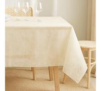 Générique Nappe Rectangulaire en Tissu Intissé, 150 x 300 cm, Semi-Opaque, pour Tables et Buffets (Ivoire)
