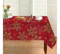 Générique Nappe Rectangulaire Rouge 150x200 cm, Motifs Sombres,Nappe Anti Tache Impermeable, pour Mariage, Décoration de Table, Jardin, Fête, Anniversaire, Noël, Conférences, Foires A204