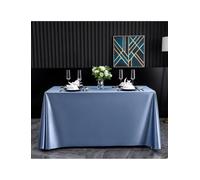 Générique Nappe Satin Rectangulaire Élégante Table Événement | Sur Mesure pour Mariage, Hôtel, Restaurant, Anniversaire et Buffet Dessert(Grey-blue,140*180cm)
