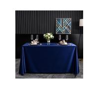 Générique Nappe Satin Rectangulaire Élégante Table Événement | Sur Mesure pour Mariage, Hôtel, Restaurant, Anniversaire et Buffet Dessert(Navy blue,140*200cm)