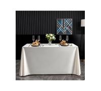Générique Nappe Satin Rectangulaire Élégante Table Événement | Sur Mesure pour Mariage, Hôtel, Restaurant, Anniversaire et Buffet Dessert(Milk,180*300cm)