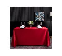 Générique Nappe Satin Rectangulaire Élégante Table Événement | Sur Mesure pour Mariage, Hôtel, Restaurant, Anniversaire et Buffet Dessert(Red,160*240cm)