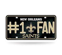 Générique New Orleans Saints # 1 Ventilateur en métal Plaque d'immatriculation