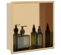 Générique Niche de Douche doré brossé 32x32x9 cm Acier Inoxydable Quincaillerie Plomberie Pièces & matériel de plomberie Pièces de douches (Poids 1.35KG)