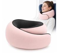 Générique Nomadike NOMAREST,Memory Foam Travel Pillow,Coussin de Voyage,oreillers de Voyage,Mousse mémoire Haute ,Support Cervical 360°,Ultra-Portable et Pliable (Rose)