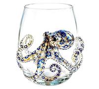 Générique Octopus Glass Cup Handcrafted Marine Drinking Tumbler