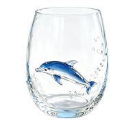Générique Octopus Wine Glasses - Handmade Blue Themed Glassware
