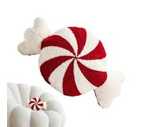Générique Oreiller de Canne à Sucre de Noël, Coussins de Bonbons de Noël Doux, Coussin de Bonbons à la Menthe poivrée de Noël, Oreiller décoratif en Peluche de Noël Rouge et Blanc, pour Salon(C)
