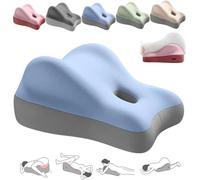 Générique Oreiller de Couple en Mousse à mémoire de Forme pour Couple - Position Profonde - Profil Bas - Coussin cale Multi-Positions en Mousse à mémoire de Forme pour intimité (Bleu)