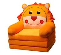 Générique Oreiller en Peluche Pliable pour Enfant, canapé, Dossier, Fauteuil, 2 en 1, pour Enfant, Mignon Dessin animé, Paresseux, canapé-lit, pour Cadeau Drole (Yellow, One Size)