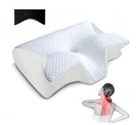 Générique Oreiller Papillon Cervical Celsius, Oreiller Ergonomique Cervical Papillon Moelleu, Cervicales Douloureuses, Coussin Anti Ronflement (White)