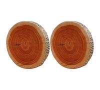 Générique Oreiller Rond | Coussin Décoratif Motif Bois - Housse Naturelle Réaliste 2 Pièces pour Tente Sol Chambre Hôtel Maison Salon