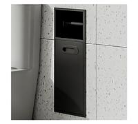 Générique Organisateur de Douche en Acier Inoxydable avec Porte-Papier Toilette intégré, Panier encastré Peu encombrant pour Salle de Bain, Cuisine, Salon - Noir (50x20x14cm)
