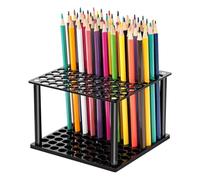 Générique Organisateur de Pinceaux, Support Pour Pinceaux Avec 96 Emplacements, Support Bureau 96 Cases Acrylique Pour Fournitures Artistiques Et Crayons