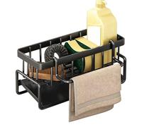 Générique Organisateur de Rangement pour Évier de Cuisine - Porte-Éponge INOX pour Évier Cuisine - Étagère Double Étage Robuste pour Torchons, Savon Et Brosses