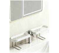 Générique Organisateur d'évier derrière Le Robinet, Support d'évier, for Salle de Bain, Douche, Cuisine, Location de comptoir, Appartement, dortoir(Milk1)