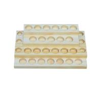 Générique Organisateur D'huiles Essentielles en Bois Beige 4 Couches 30 Trous, Étagère Rotative de Bureau pour Bouteilles Cosmétiques et Soins Peau