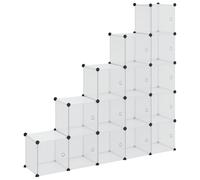 Générique Organiseur Rangement 15 Cubes Plastique PP | Cadres en acier robustes, imperméable, assemblage facile, 10 kg par cube, pour maison dortoir bureau
