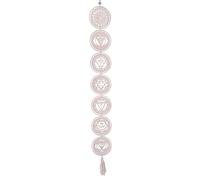 Générique Ornements à suspendre pour chakras en bois - 30 cm, décoration murale à suspendre pour 7 chakras, art de la géométrie sacrée | Yoga spirituel Reiki Méditation Protection