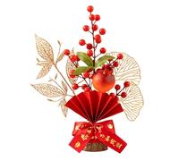 Générique Ornements de bureau pour le Nouvel An, le festival du printemps, ornements pour l'arbre de la fortune, fleurs, seau de bénédiction, ornements de bureau en pot A (A, 30CM)