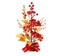 Générique Ornements de bureau pour le Nouvel An, le festival du printemps, ornements pour l'arbre de la fortune, fleurs, seau de bénédiction, ornements de bureau en pot A (C, 30CM)