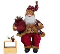 Générique Ornements de Noël Figure du Père Noël - Décoration de Figurine | de en Peluche Festival de 13,8 Pouces | Cadeau de Vacances Cadeau saisonnier Fournitures de fête de Décoration d'intérieur