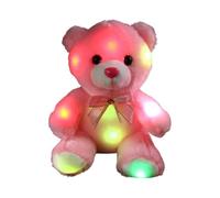 Générique Ours en Peluche - Peluche Rose Douce Lumineuse À LED 22 Cm