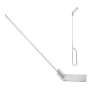 Générique Outil à Cendres en Acier Inoxydable pour Barbecue Crochet Suspendu, Râteau de 46cm pour Poêles à Bois et Fumoirs Kamado, Accessoire de Nettoyage Extérieur