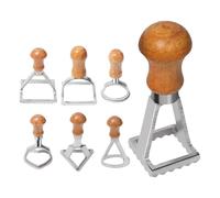 Générique Outil Coupe-Boulette - 11 x 6,8 x 6,8 cm Roue à Pâte en d'Aluminium Bois, Coupe-Pâte Multifonctionnel pour Pâtes à cuisine ergonomique guide de coupe précis traitement durable équipement de