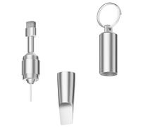 Générique Outil Multifonction Compact en métal avec Brosse, Silver | Outil de retrait de carte téléphonique en métal pour utilisations domestiques et extérieures