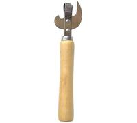 Générique Ouvre-boîte Manuel ouvre-boîte décapsuleur ustensile Accessoires de Cuisine Multifonctions en Acier Inoxydable avec Manche en Bois pour Bocal bidon étain Mode Durable