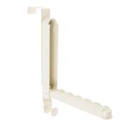 Générique Over The Door Drying Rack, Retractable Towel Rod, Foldable Space-Saving Design, Sturdy Round Hook, 6- Organizer, Rust-Resistant for Bathroom, Laundry Room, Indoor Clothes Drying