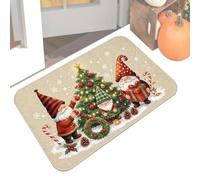 Générique Paillasson de Noël Tapis GNOME Lavable antidérapant 40x60 cm | tapis de Noël d'entrée extérieur pour intérieur maison cuisine chambre salon salle de bain ferme fête de