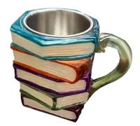 Générique Painted Book Mug, Novelty Table Decor, Creative 3D Painted Books Coffee Cup, Collection Gift For Readers, Librarians, Writers, GiftsFor Dad, Artful Mugware Collection