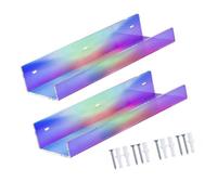 Générique Paire d ' étagères de Rangement murales pour appareils, Flottant en Acrylique avec Rebord et vis de Fixation incluses pour sur perceuse, étagère pour appareils, en